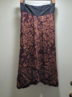 Womens Printed Wide Leg Pants in Brown and Black